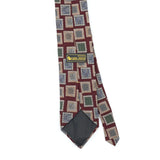 Back Back Detail of Vintage 1990's Squares Geometric Patterned Tie