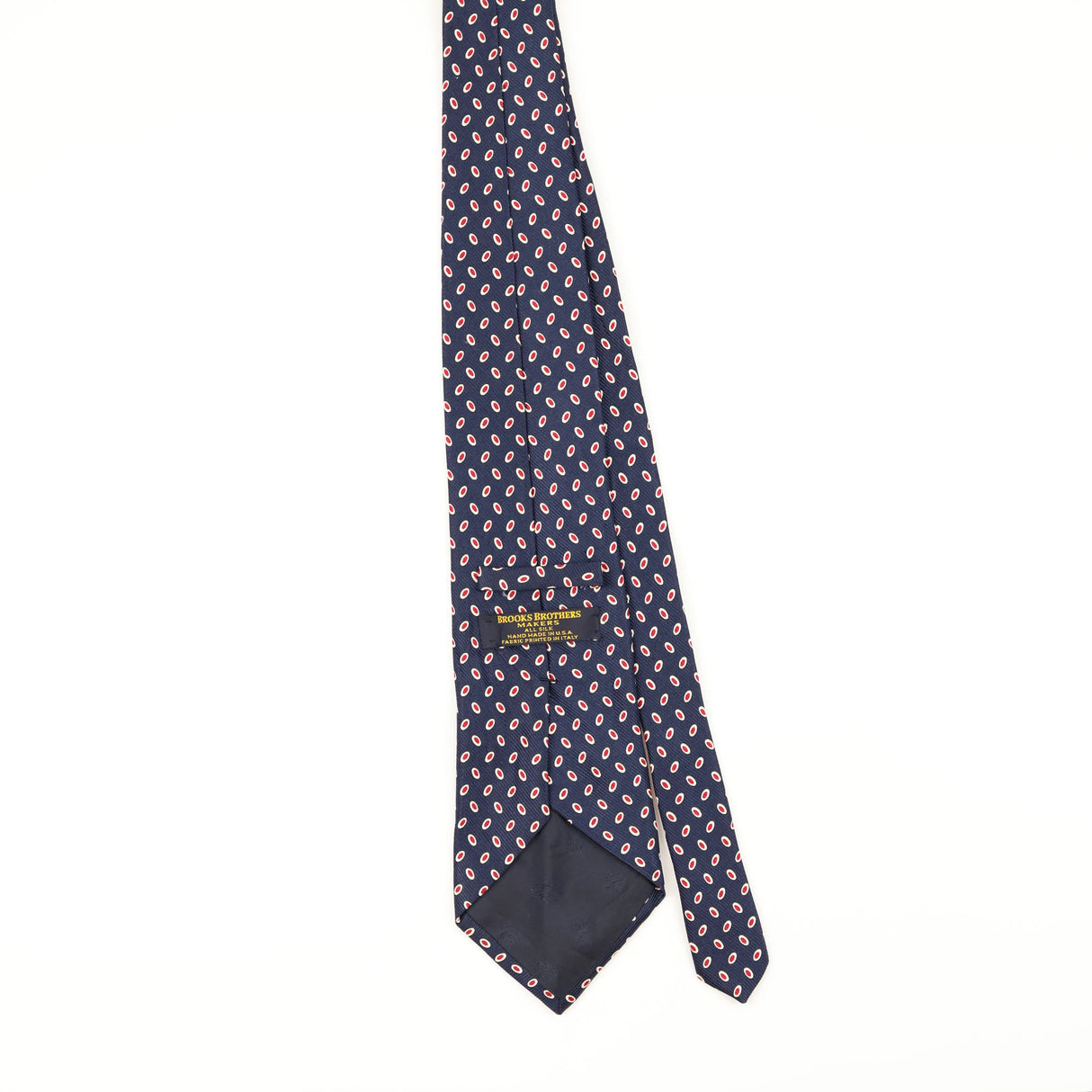 Back of Vintage 1990's Brooks Brothers Geometric Patterned Tie