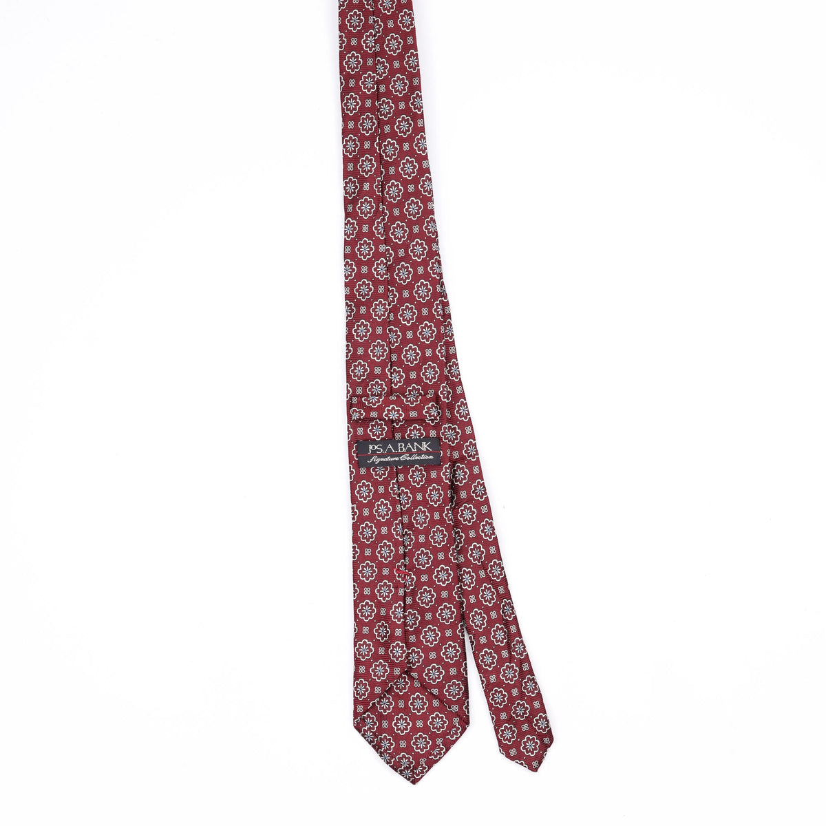 Back Back of Vintage Jos. A. Bank Geometric Patterned Tie