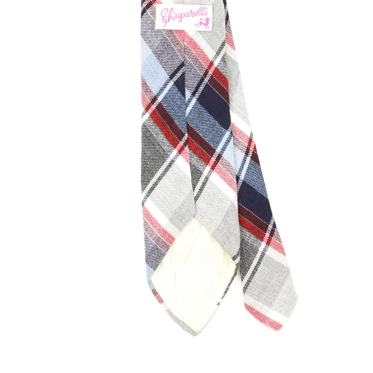 Back Back Detail of Vintage 1970's Check Patterned Tie