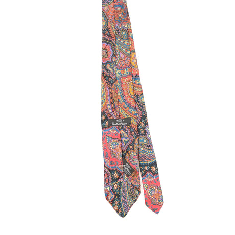 Back Back of Vintage 1990's Countess Mara Paisley Patterned Tie