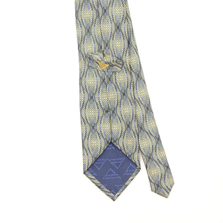 Back Back Detail of Vintage 1990's Vitaliano Pancaldi Geometric Patterned Tie