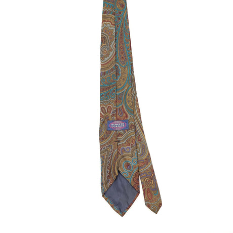 Back Back of Vintage 1990's Paisley Patterned Tie