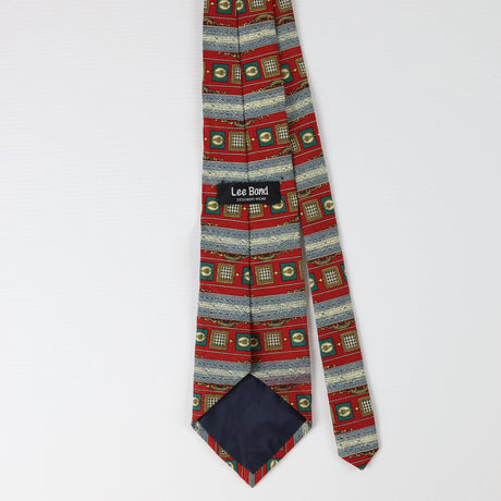 Back of Vintage Geometric Patterned Tie