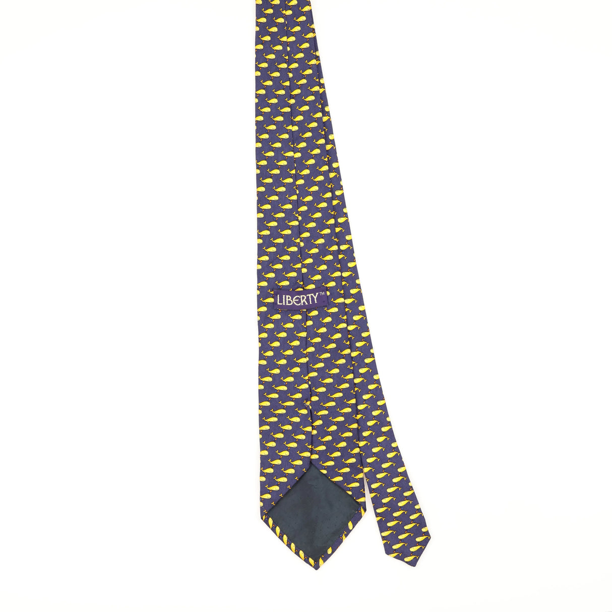 Back of Vintage 1990's Liberty of London Whale Geometric Patterned Tie