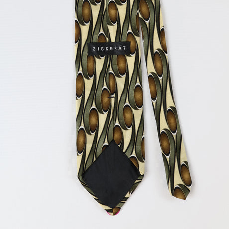 Back Detail of Vintage Abstract Patterned Tie