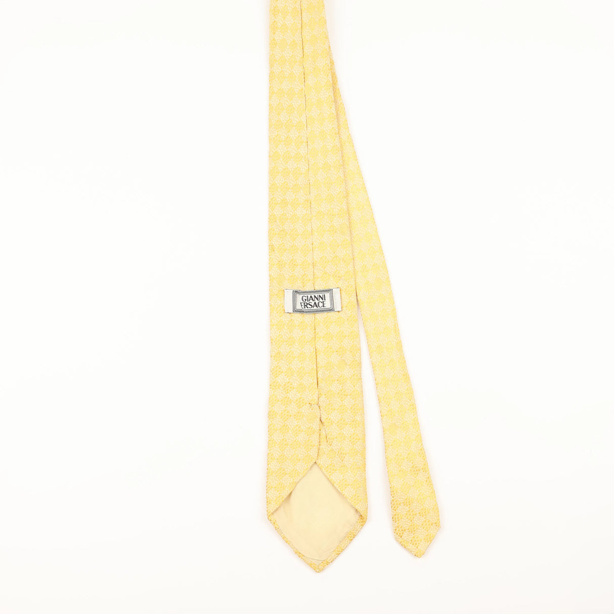 Back of Vintage 1990's Versace Geometric Patterned Tie