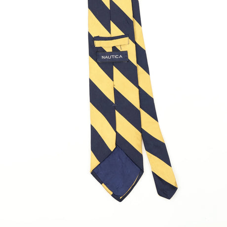 Back Back Detail of Vintage 1990's Nautica Striped Patterned Tie