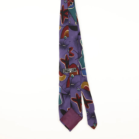 Back of Vintage 1990's Ted Lapidus Abstract Patterned Tie
