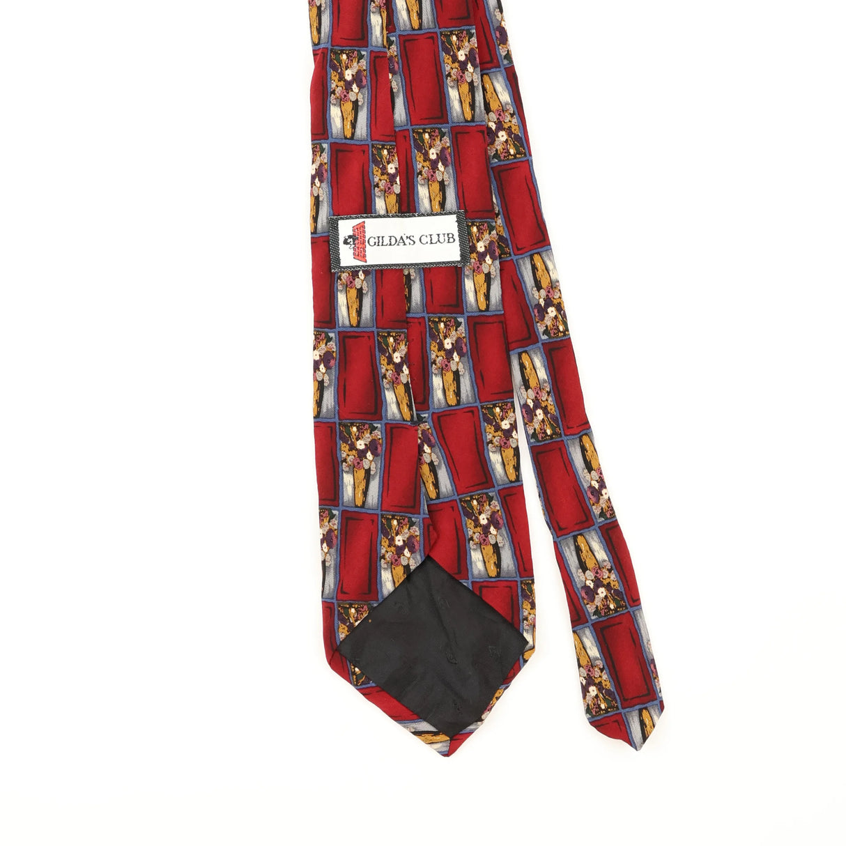 Back Detail of Vintage 1990's Geometric Patterned Tie