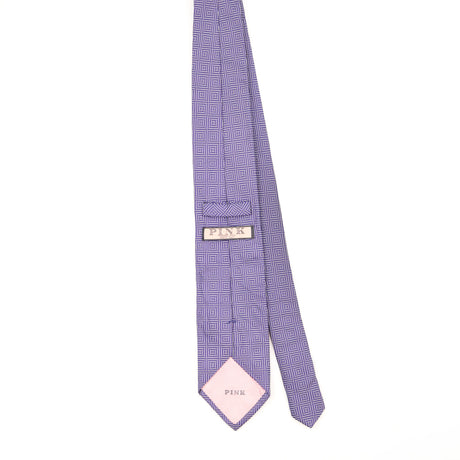 Back Back of Vintage Thomas Pink Geometric Patterned Tie
