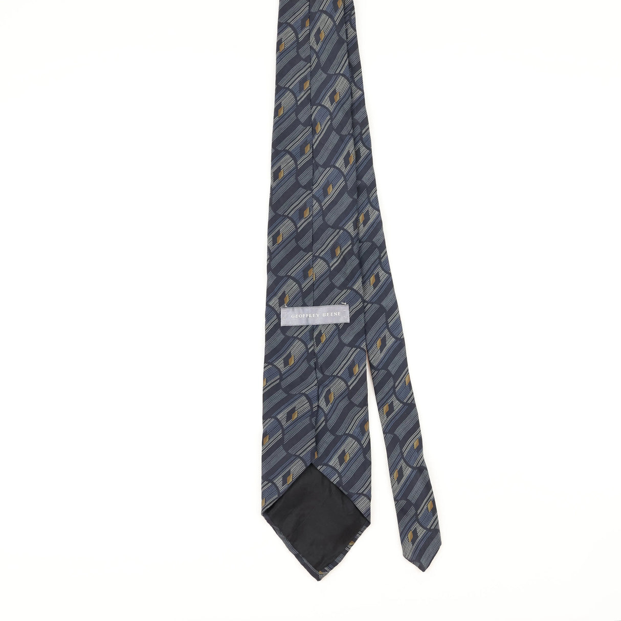Back of Vintage 1990's Geoffrey Beene Abstract Patterned Tie