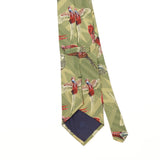 Back Detail of Vintage 1990's Burberry Birds Animal Print Patterned Tie