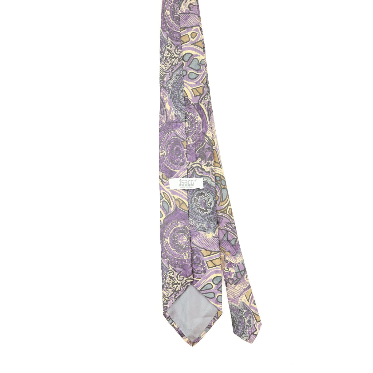 Back Back of Vintage 1990's Isaco Abstract Patterned Tie