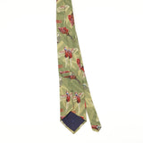 Back of Vintage 1990's Burberry Birds Animal Print Patterned Tie