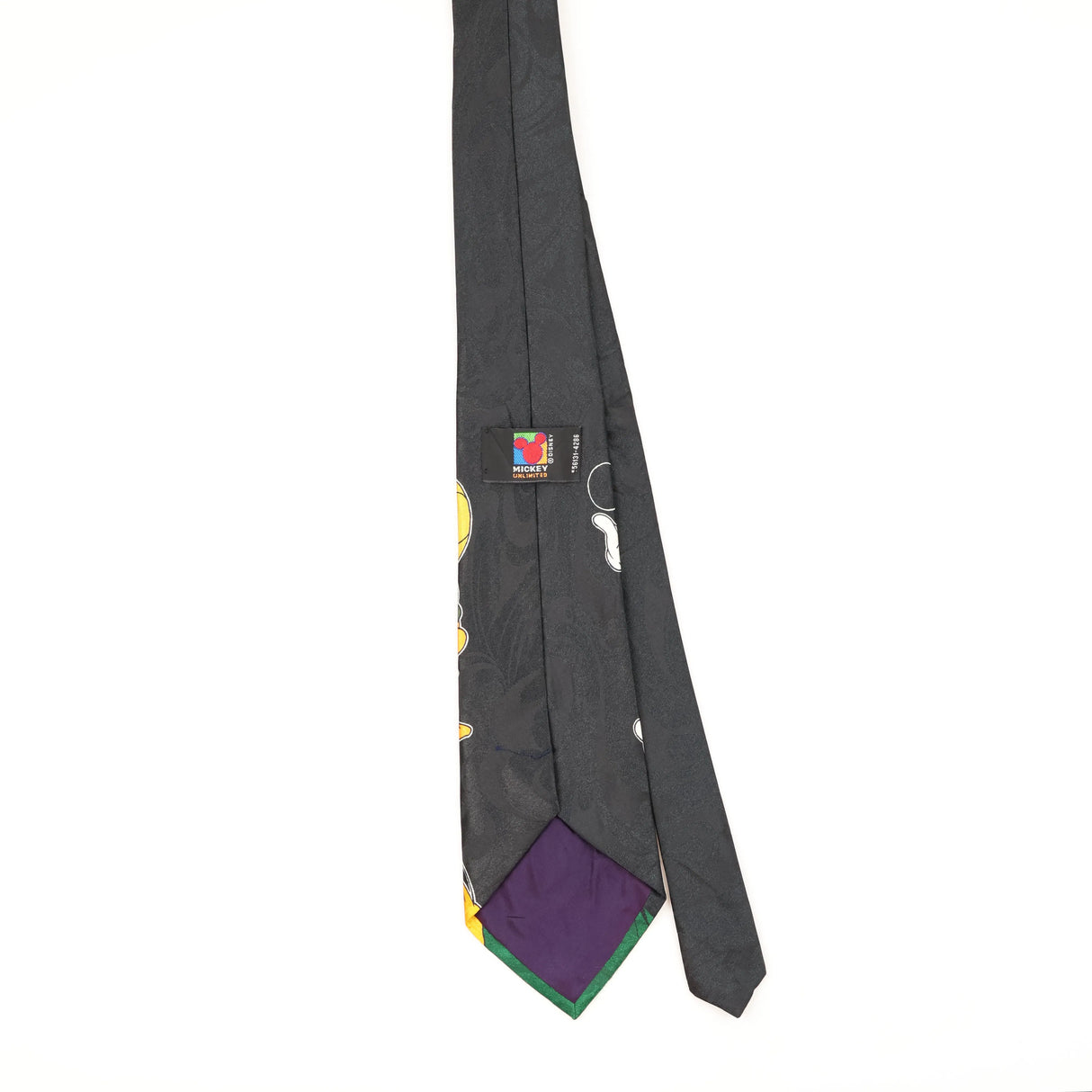 Back of Vintage 1990's Mickey Unlimited Cartoon Patterned Tie