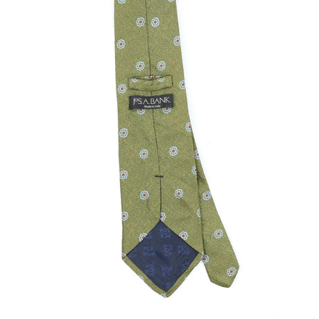 Back Back Detail of Vintage 1990's Jos. A. Bank Foulard Floral Patterned Tie