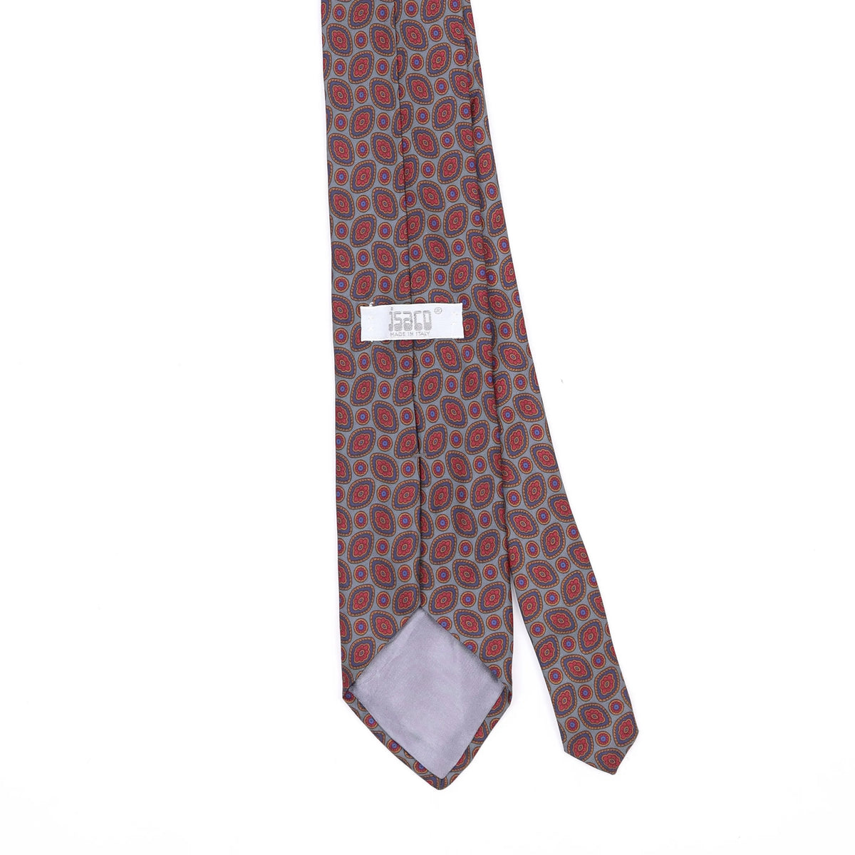 Back Back Detail of Vintage 1990's Isaco Geometric Patterned Tie
