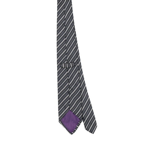 Back Back of Vintage Ralph Lauren Purple Label Striped Patterned Tie