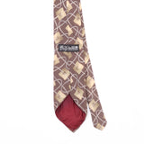 Back Back Detail of Vintage 1990's Zylos Geometric Patterned Tie