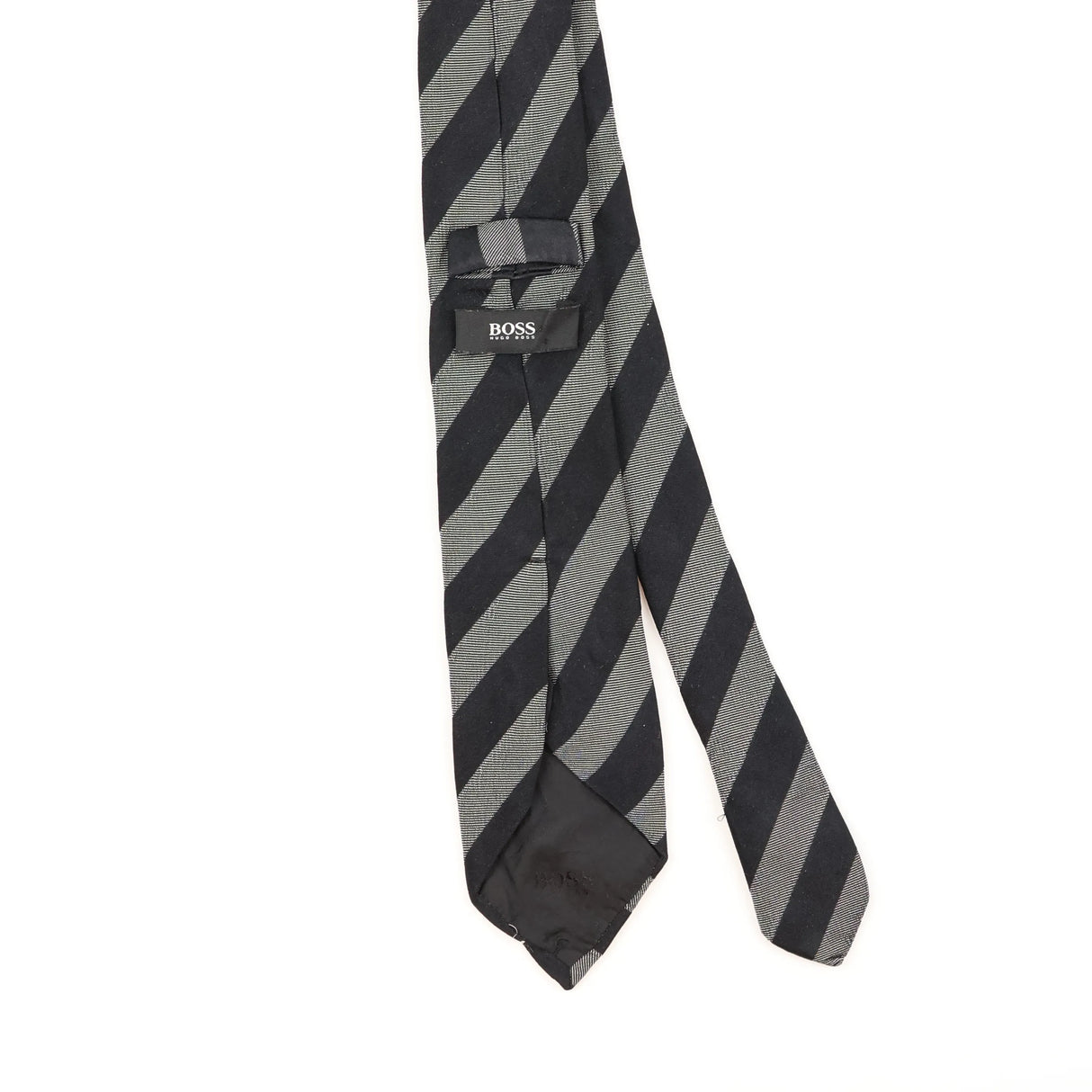 Back Detail of Vintage Hugo Boss Striped Patterned Tie