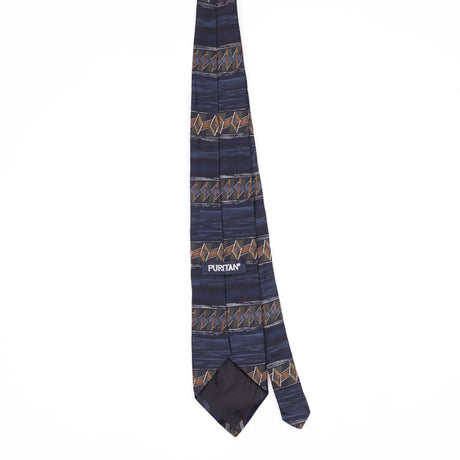 Back Back of Vintage Puritan Striped Patterned Tie