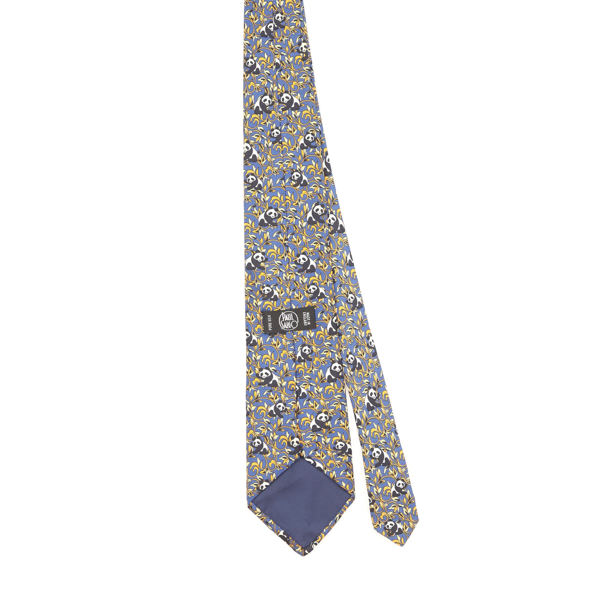 Back of Vintage 1990's Panda Animal Print Patterned Tie