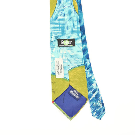 Back Detail of Vintage 1990's The Beatles Cartoon Patterned Tie