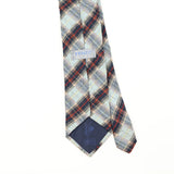 Back Back Detail of Vintage 1990's Kenzo Crinkle Plaids & Checks Patterned Tie