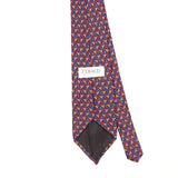 Back Back Detail of Vintage 1990's Louis Feraud Paris Geometric Patterned Tie