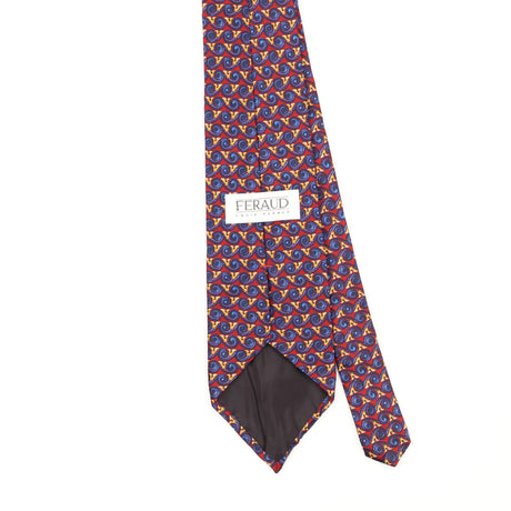 Back Back Detail of Vintage 1990's Louis Feraud Paris Geometric Patterned Tie