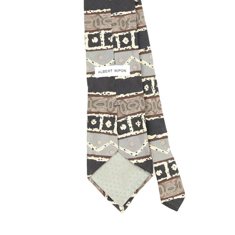 Back Back Detail of Vintage 1990's Geometric Patterned Tie
