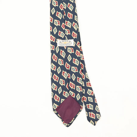Back Back Detail of Vintage 1990's Geometric Patterned Tie