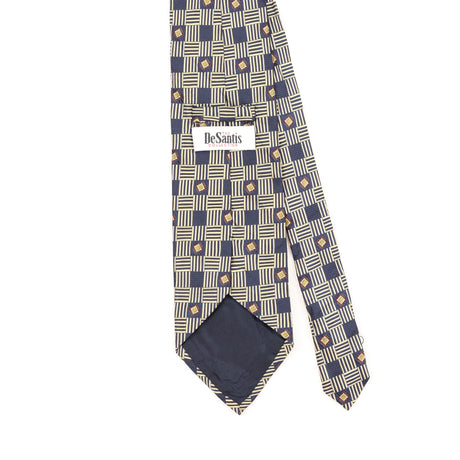 Back Detail of Vintage 1990's Geometric Patterned Tie