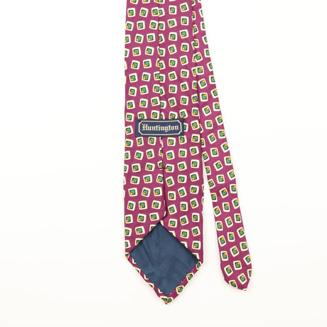 Back Detail of Vintage Geometric Patterned Tie