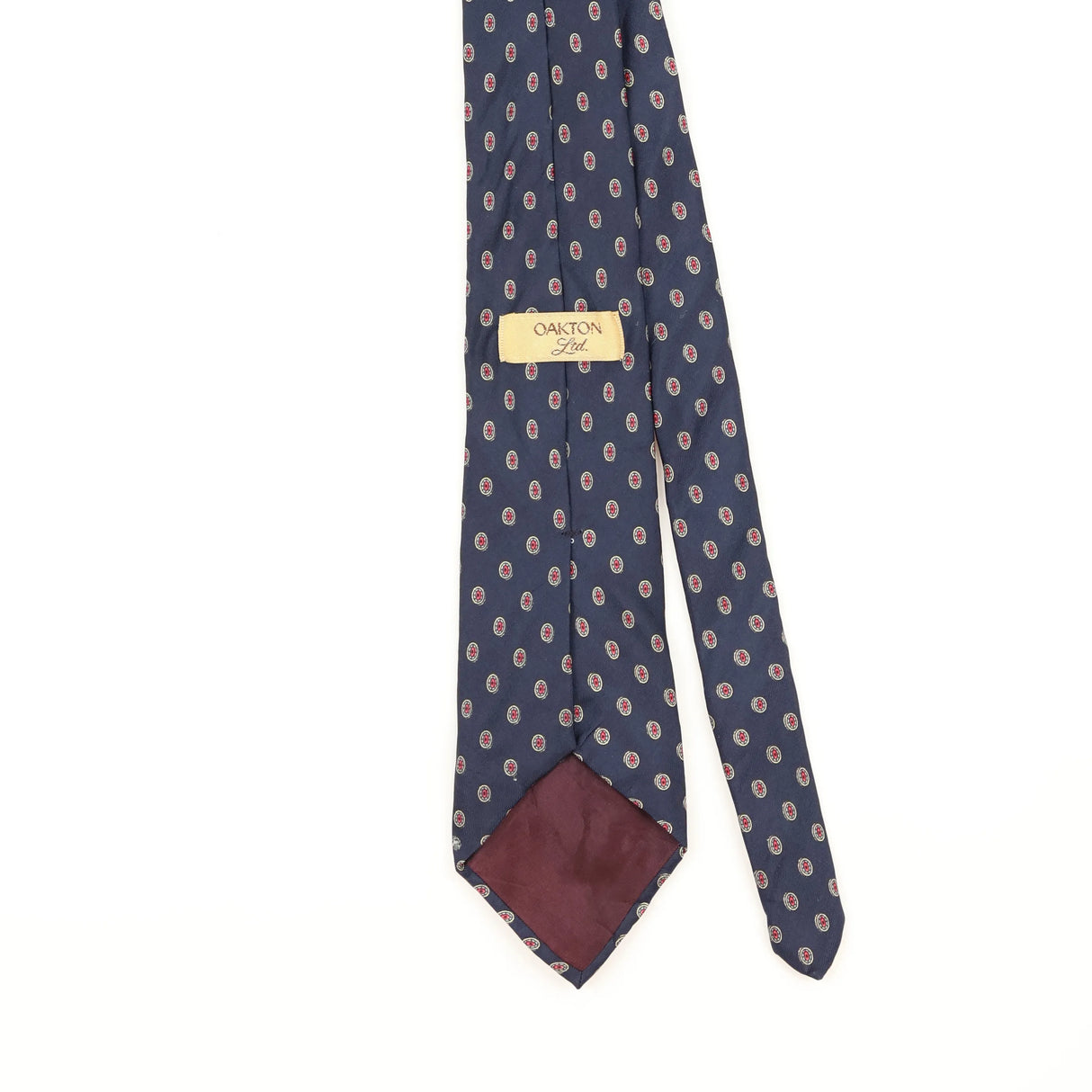 Back Detail of Vintage 1990's Geometric Patterned Tie