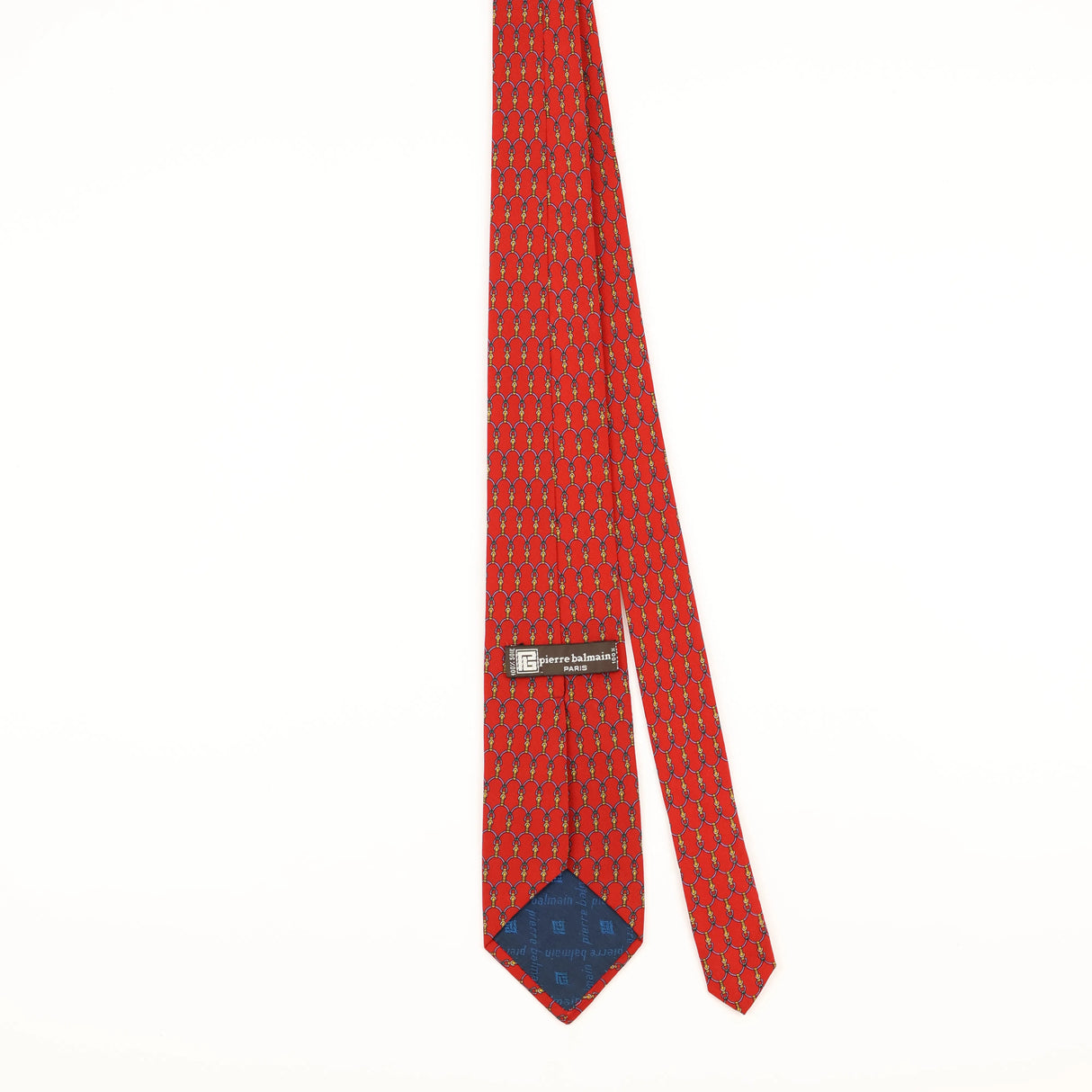 Back of Vintage 1990's Pierre Balmain Geometric Patterned Tie