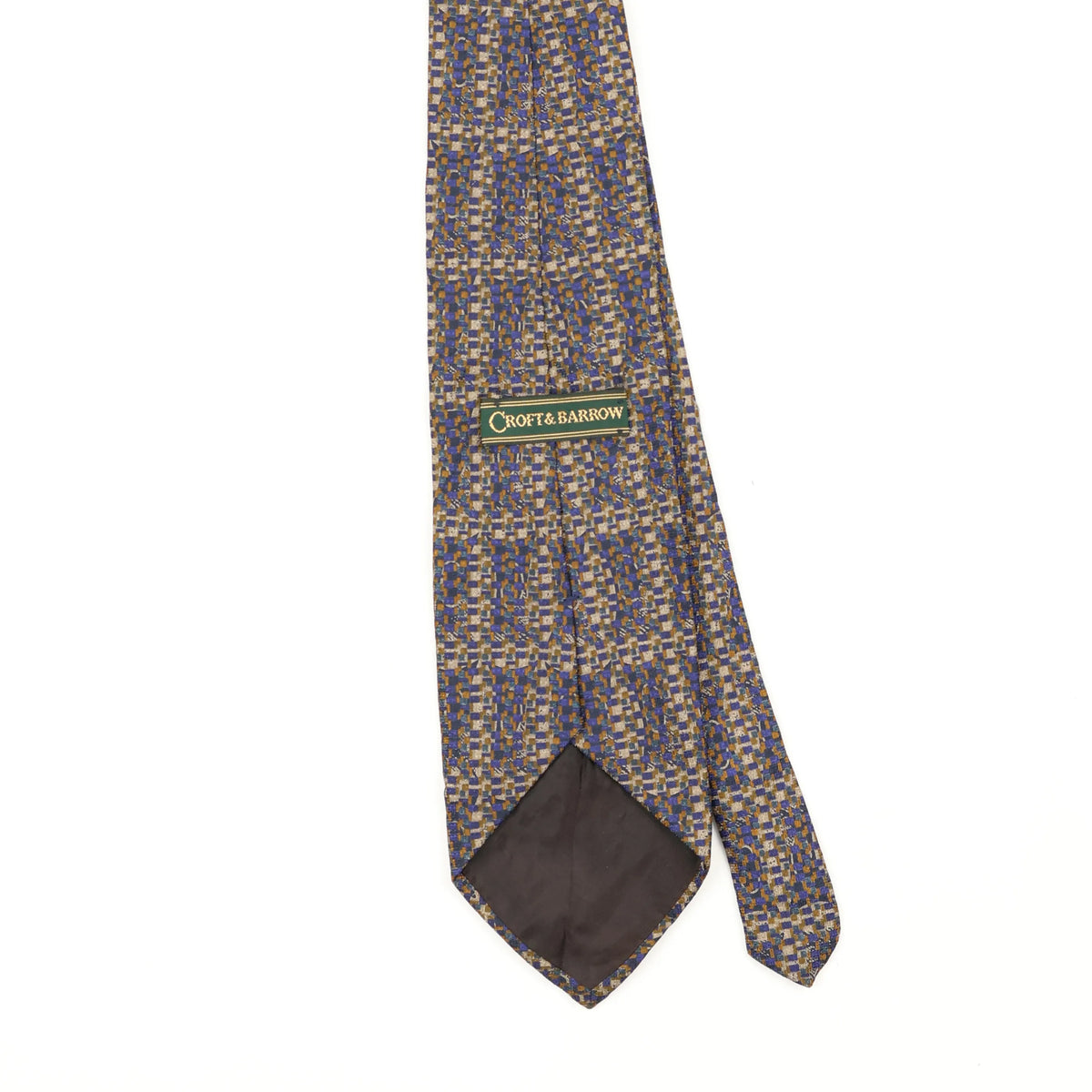 Back Back Detail of Vintage 1990's Croft & Barrow Geometric Patterned Tie