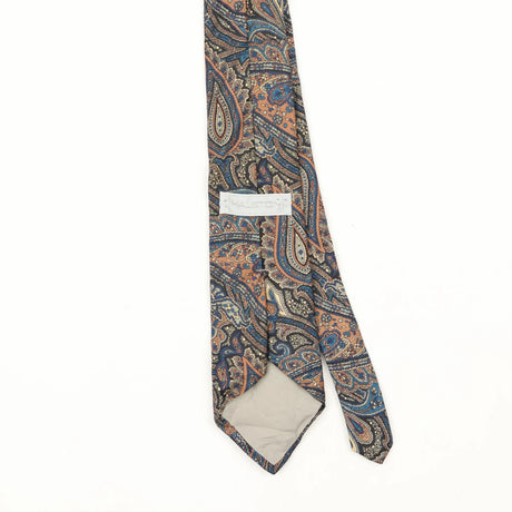 Back Back Detail of Vintage 1990's Halston Paisley Patterned Tie