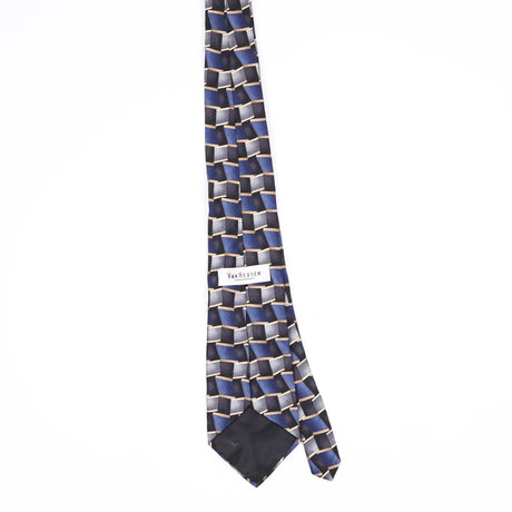 Back Back of Vintage 1990's Van Heusen Geometric Patterned Tie