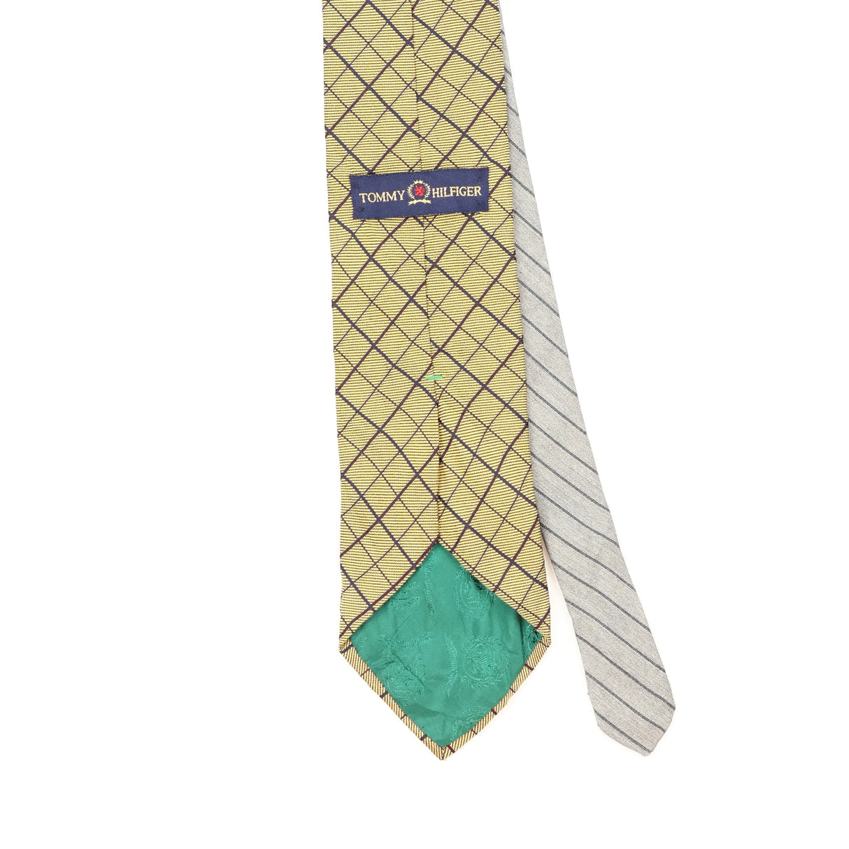 Back Detail of Vintage 1990's Tommy Hilfiger Check Patterned Tie