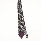Back Back of Vintage 1990's Mario Valentino Floral Patterned Tie