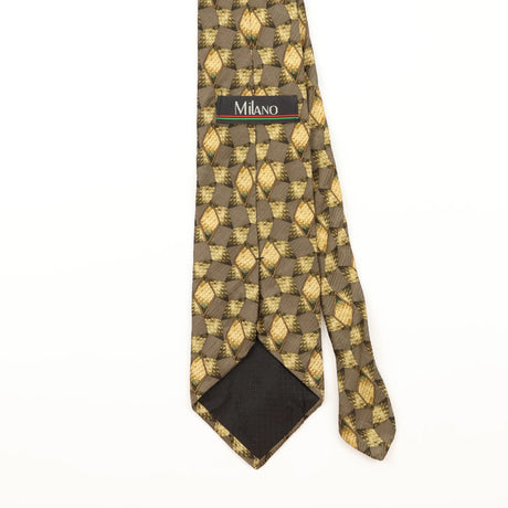 Back Detail of Vintage 1990's Milano Geometric Patterned Tie