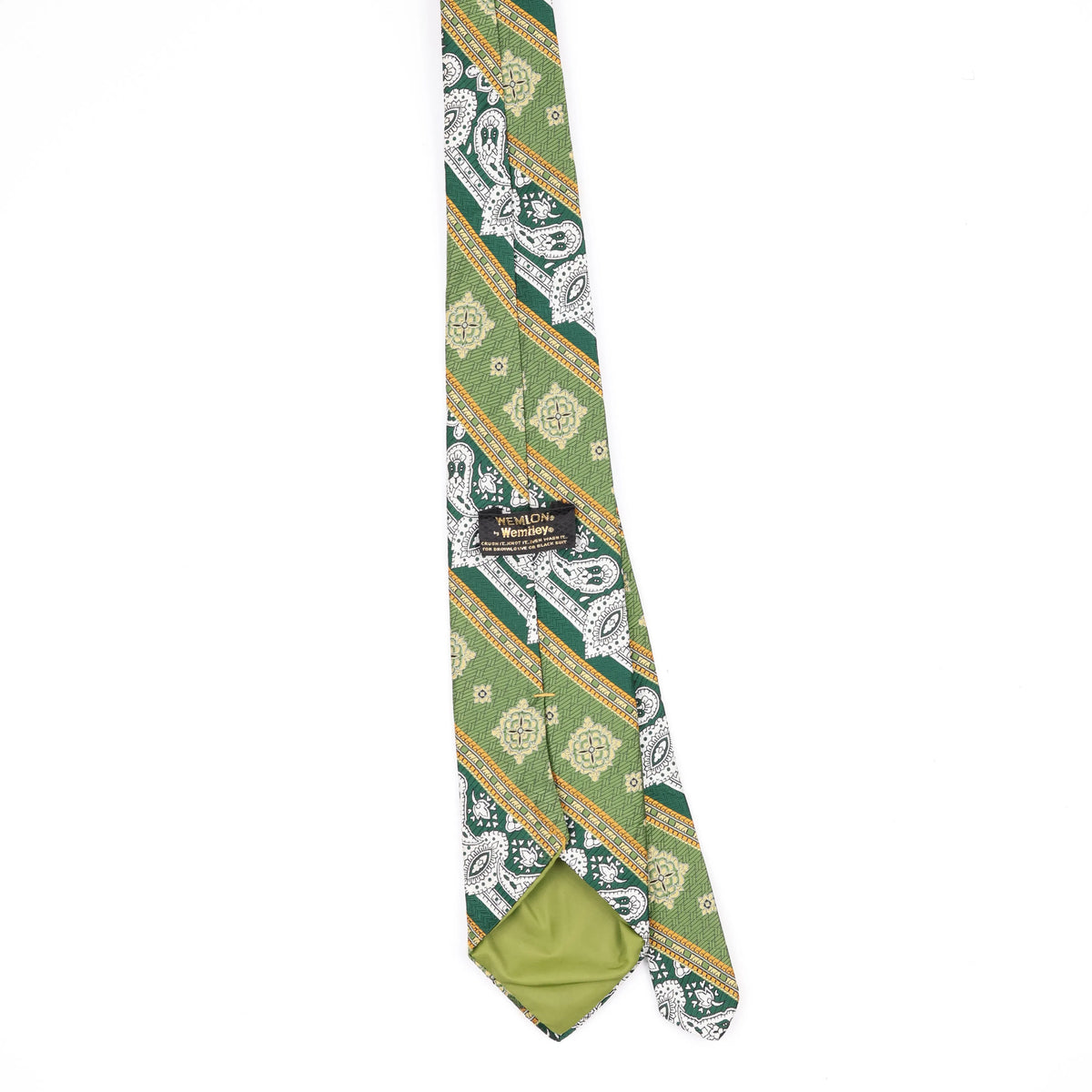 Back Back of Vintage 1980's Wembley Geometric Patterned Tie
