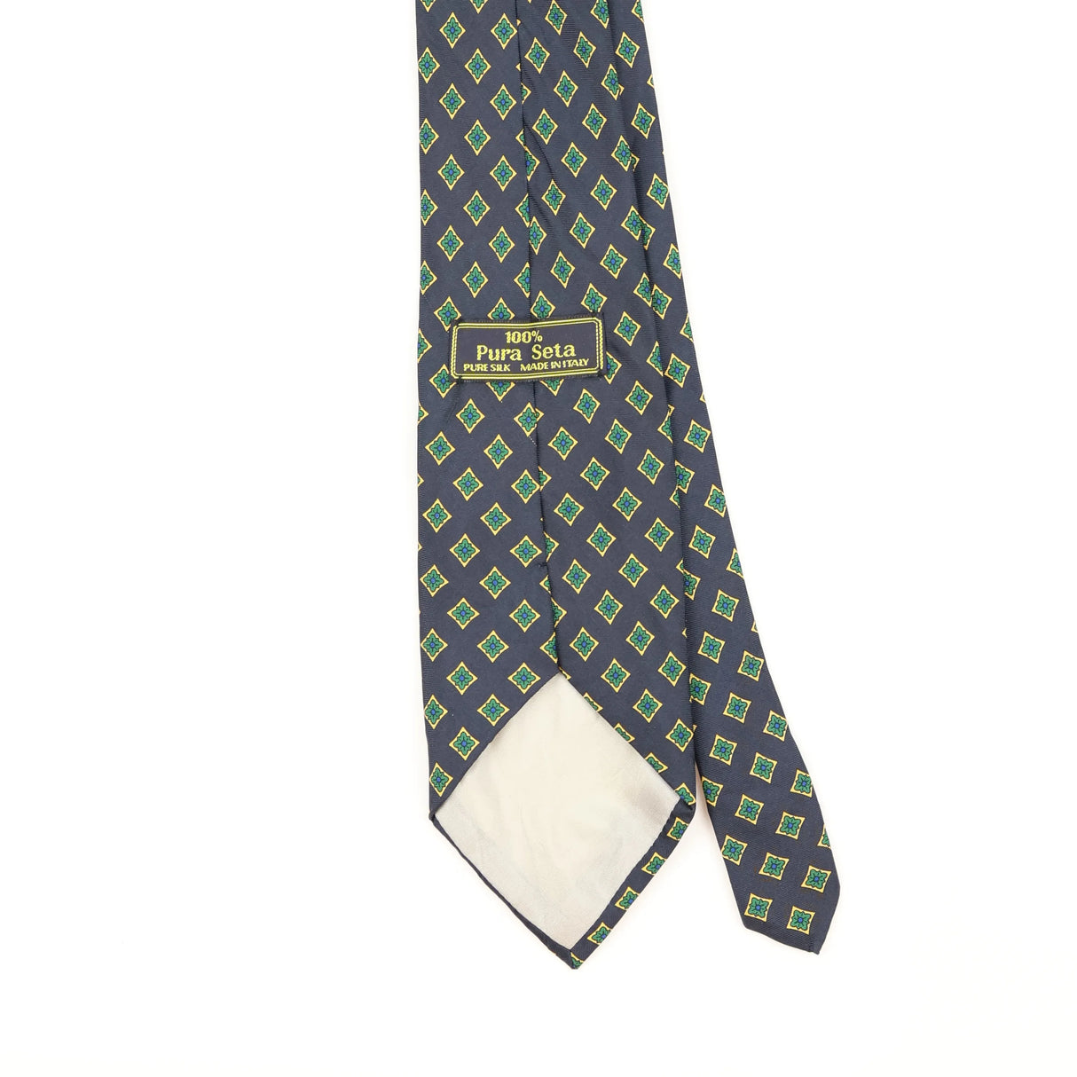 Back Detail of Vintage 1990's Geometric Patterned Tie