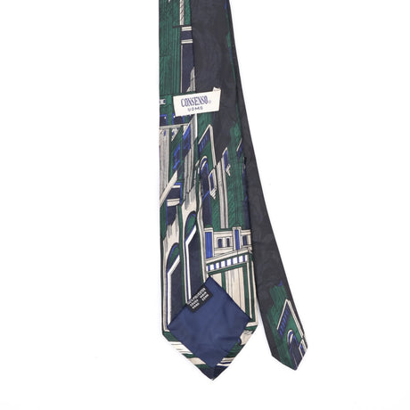 Back Back Detail of Vintage 1990's Abstract Patterned Tie