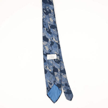 Back Back of Vintage 1980's Damon Abstract Patterned Tie