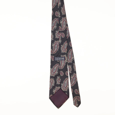 Back of Vintage 1990's Paisley Patterned Tie