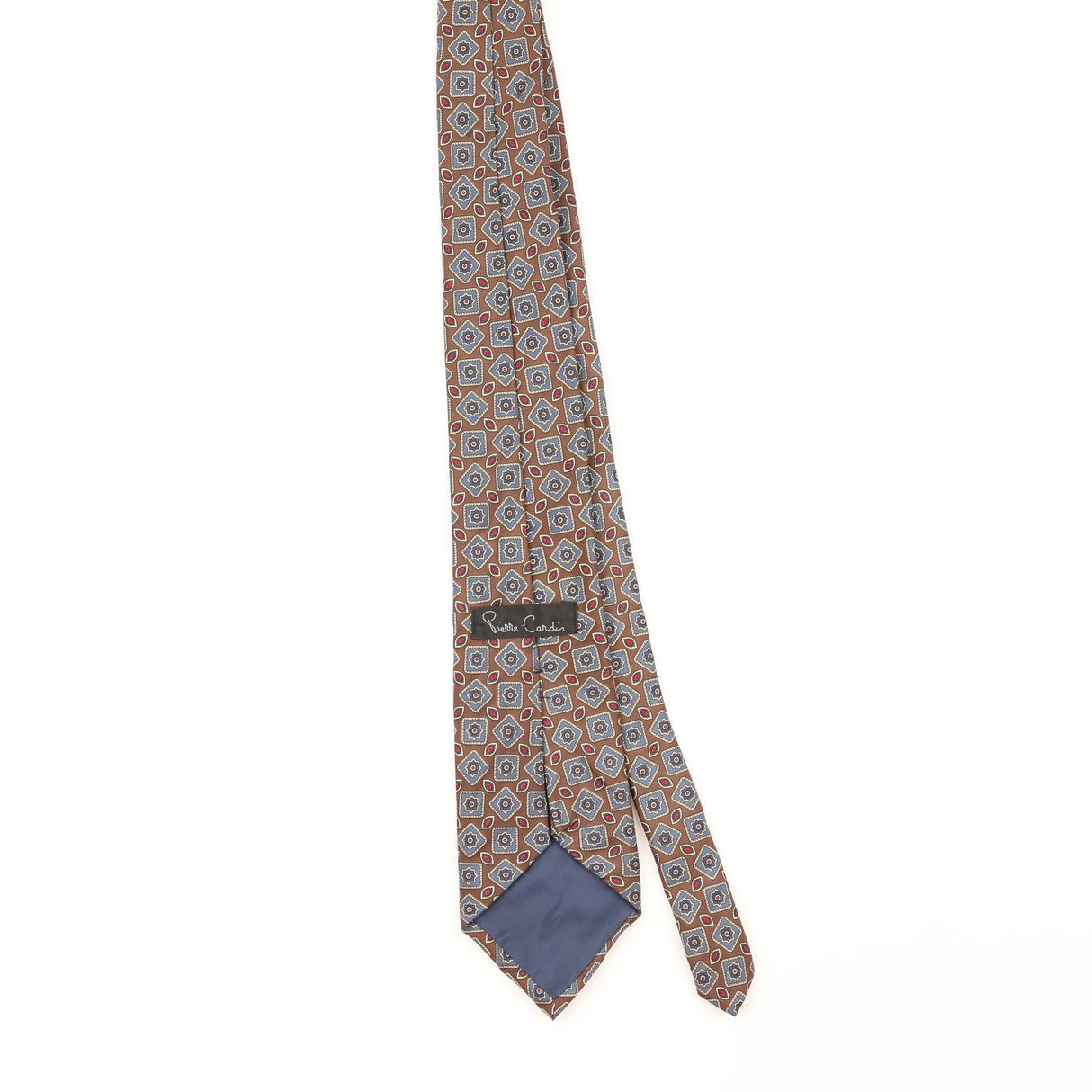 Back of Vintage 1980's Pierre Cardin Geometric Patterned Tie