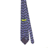 Back of Vintage 1980's Jerry Garcia Banyan Trees Geometric Patterned Tie